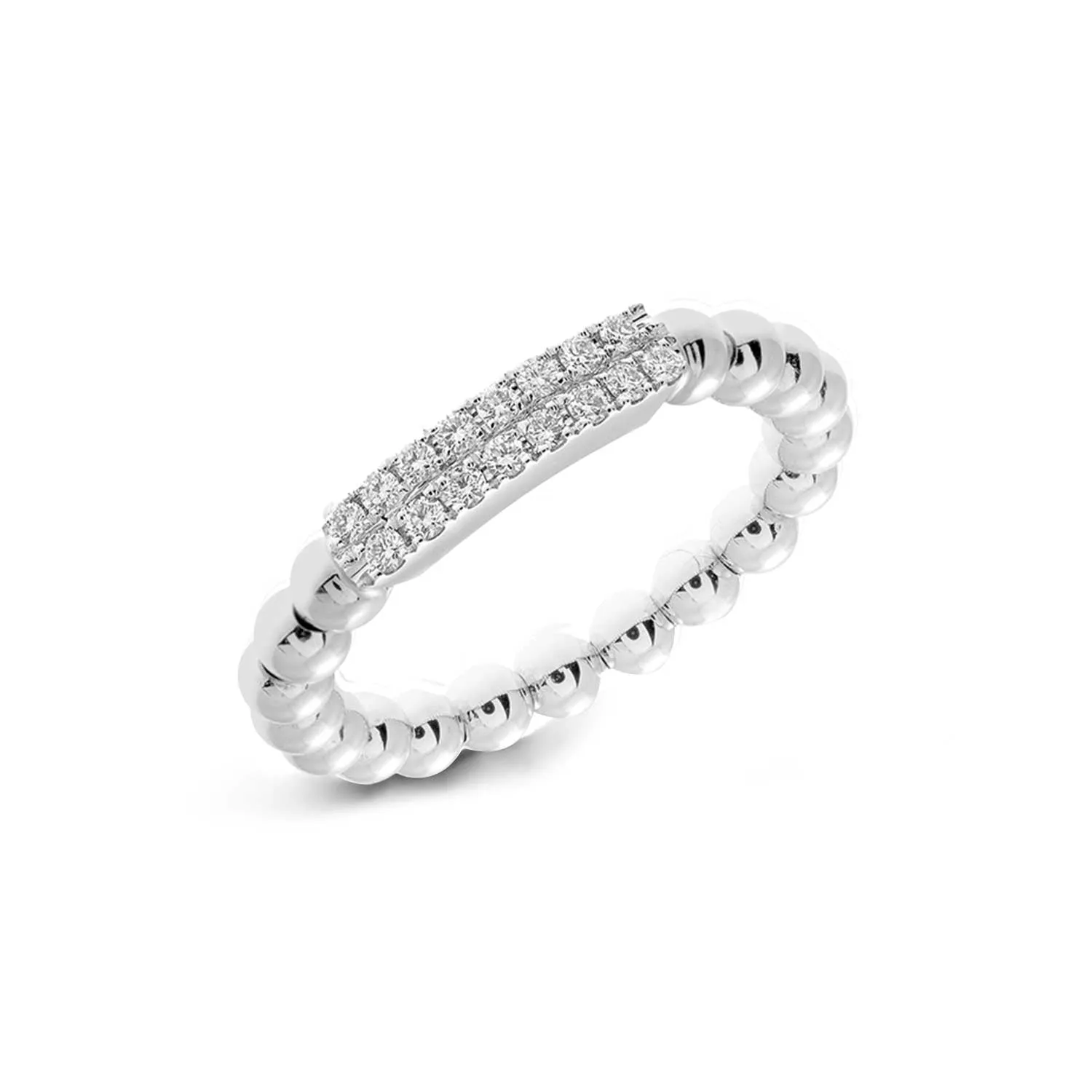 0.15ctw, 18K White Gold Tresore Stretch Ring