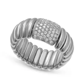 0.35ctw, 18K White Gold Tresore Stretch Ring