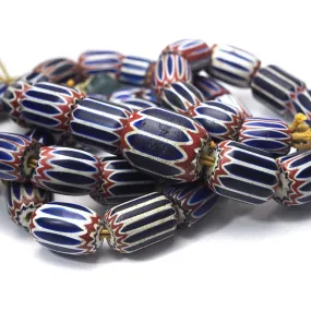 19th Century Six Layer Venetian Chevron Beads Necklaces