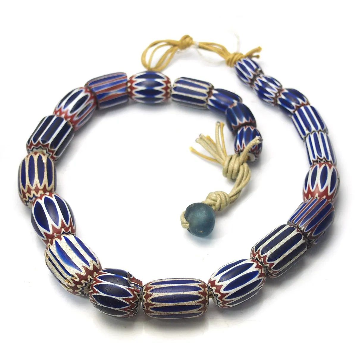 19th Century Six Layer Venetian Chevron Beads Necklaces