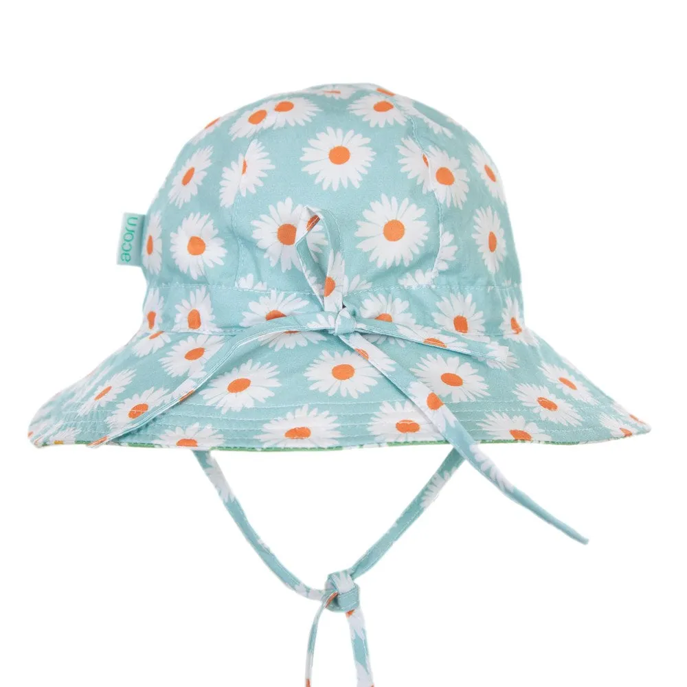 Acorn Kids: Daisy Reversible Hat Turquoise Green