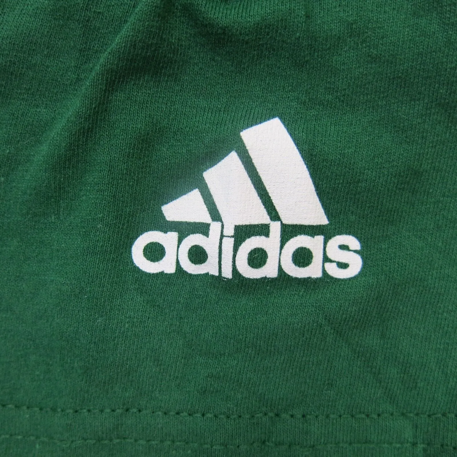 Adidas Mens Sportwear Logo Graphics T Shirt Short Sleeve Round Neck Green Size S