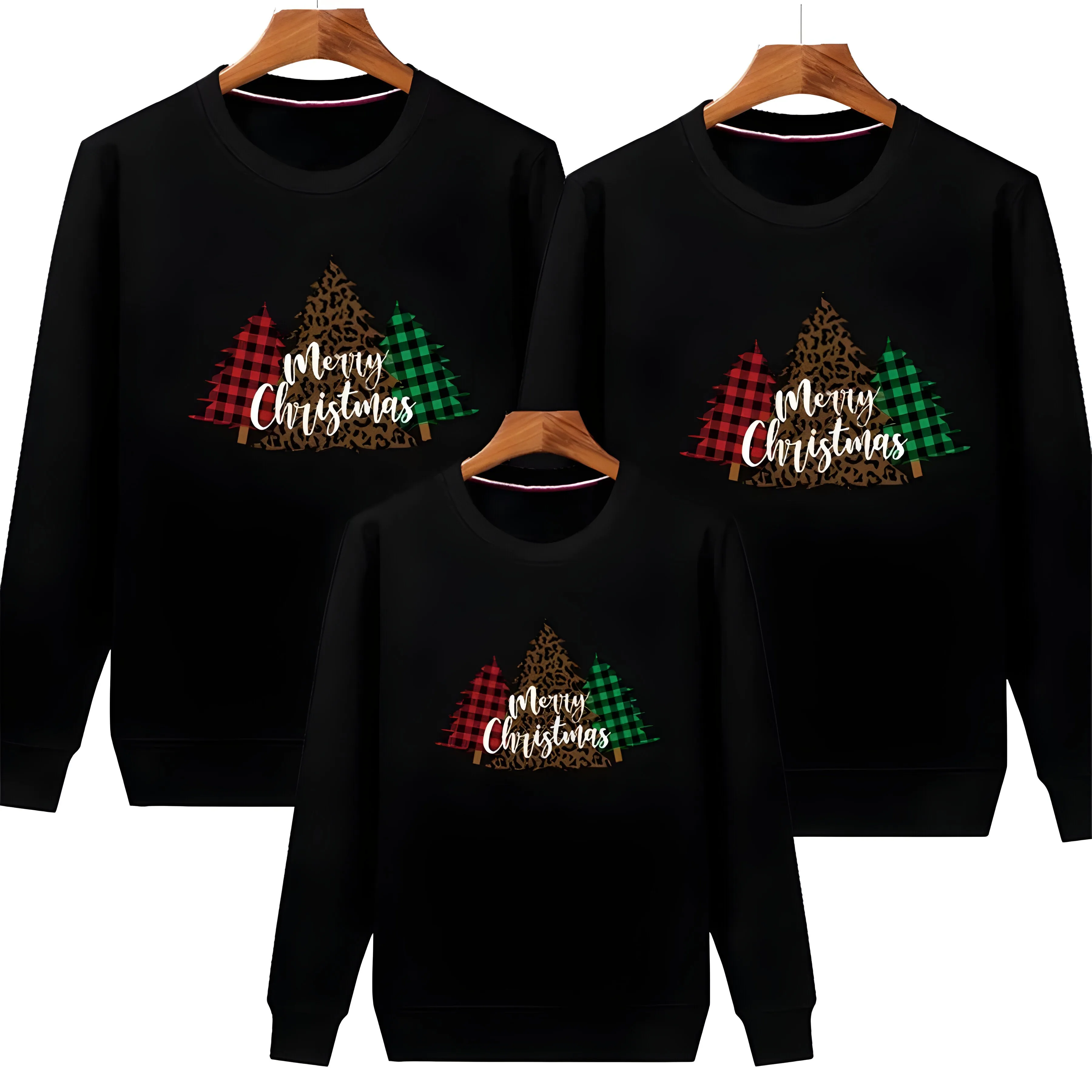 Adult Plain Christmas Tree Matching Christmas Jumper