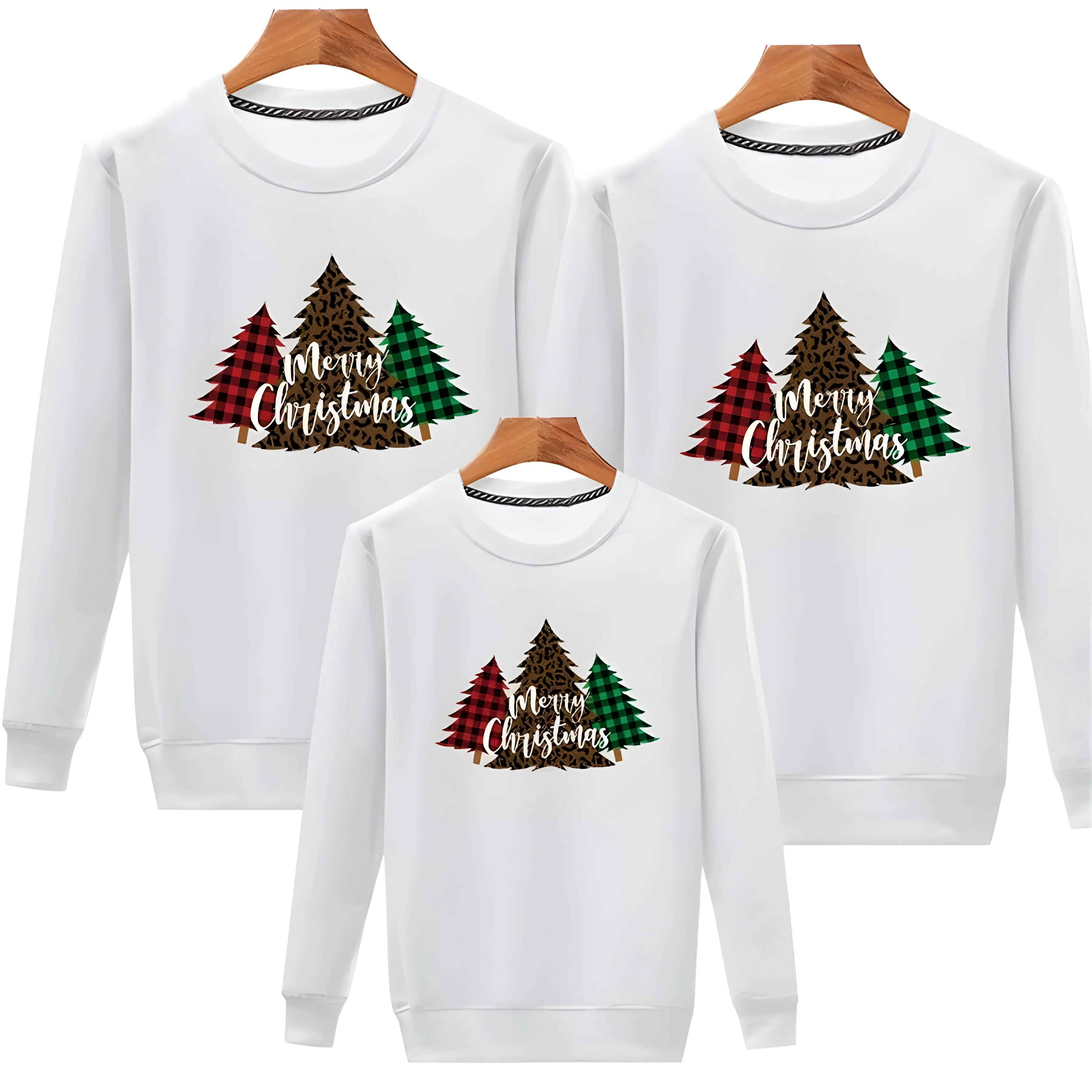 Adult Plain Christmas Tree Matching Christmas Jumper