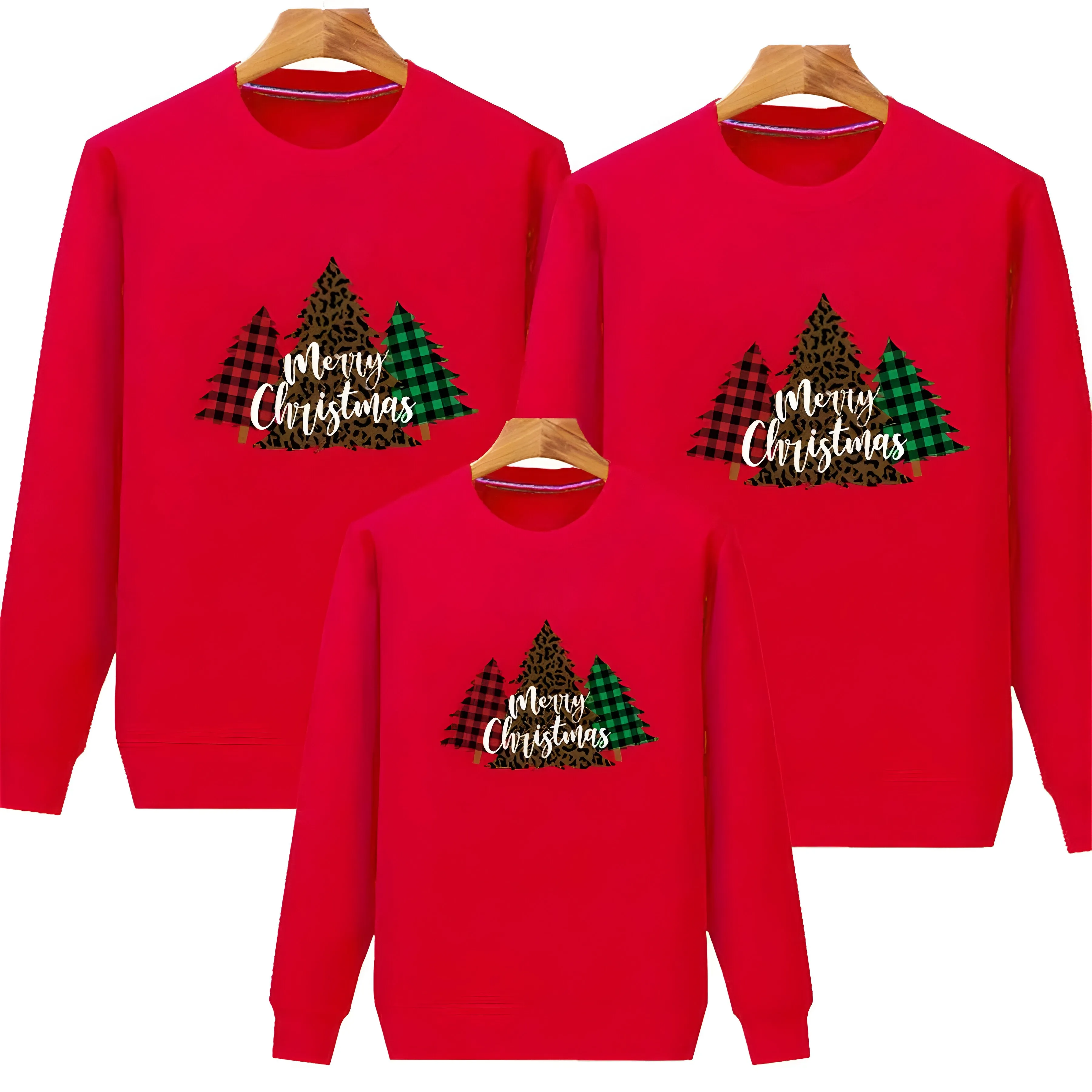 Adult Plain Christmas Tree Matching Christmas Jumper