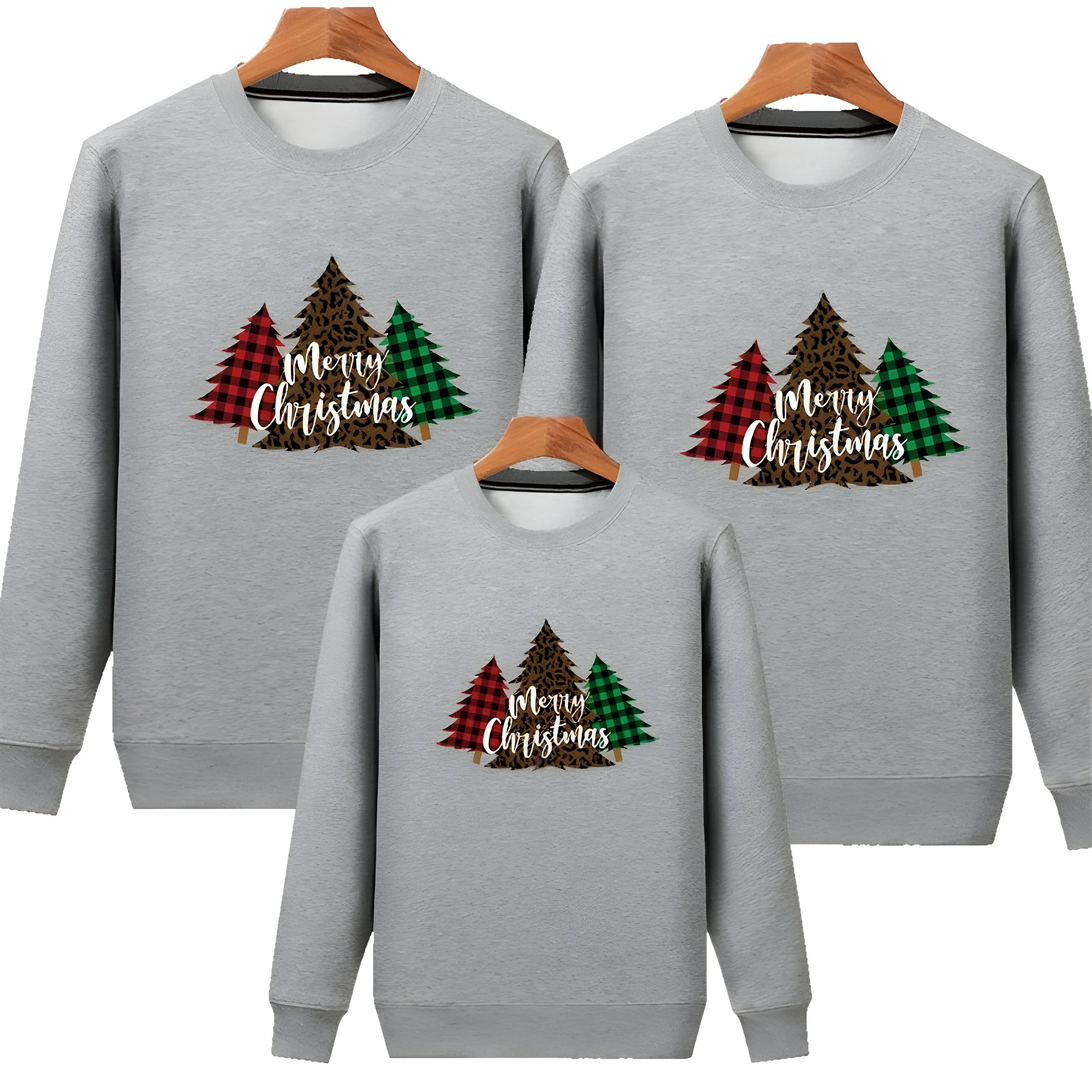 Adult Plain Christmas Tree Matching Christmas Jumper