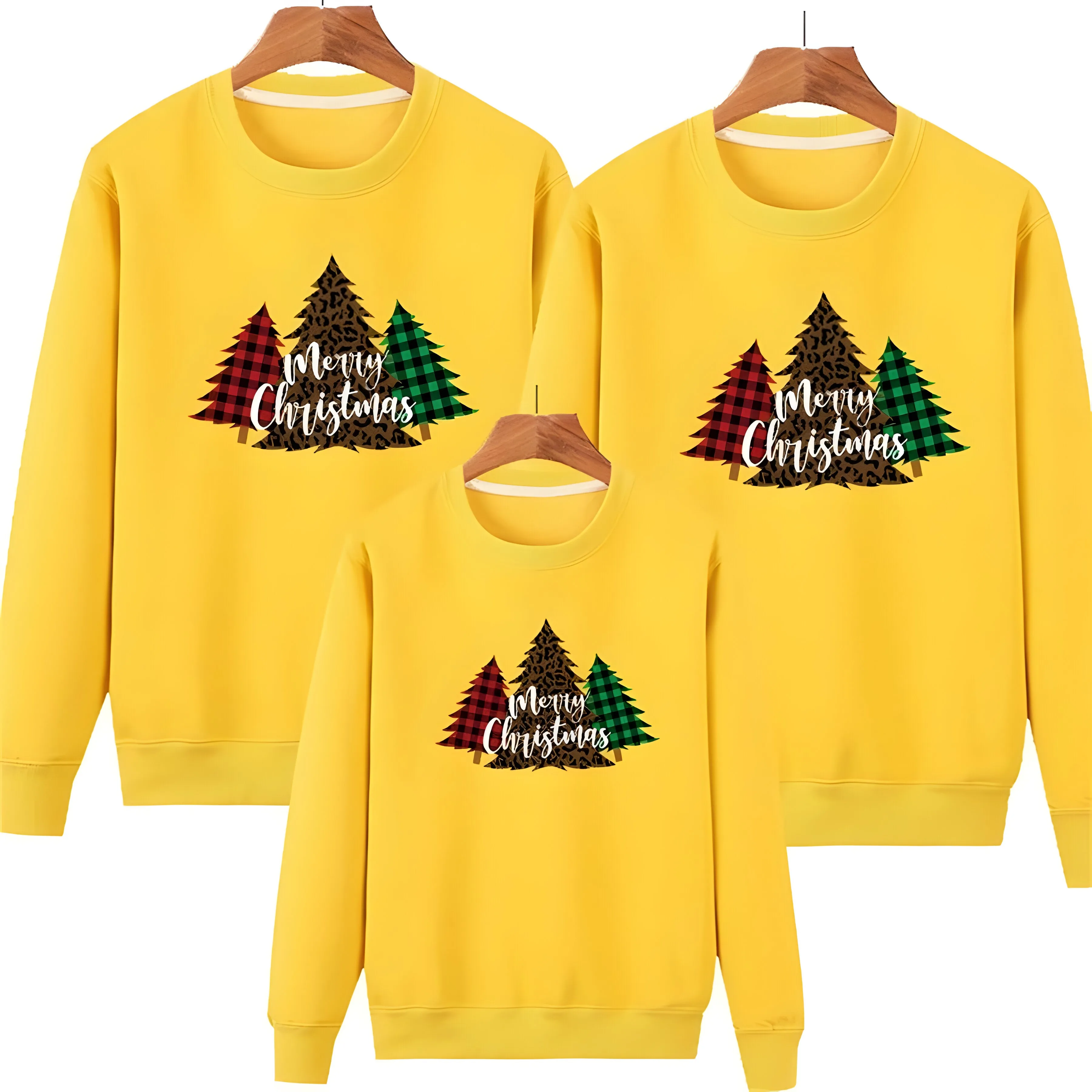 Adult Plain Christmas Tree Matching Christmas Jumper