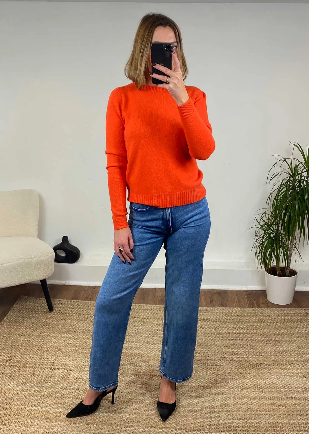 Alice Soft Knit Jumper in Orange