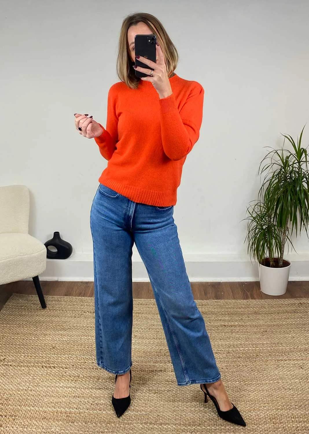 Alice Soft Knit Jumper in Orange