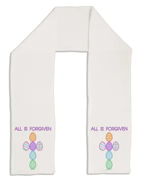 All is forgiven Cross Faux Applique Adult Fleece 64&#x22; Scarf