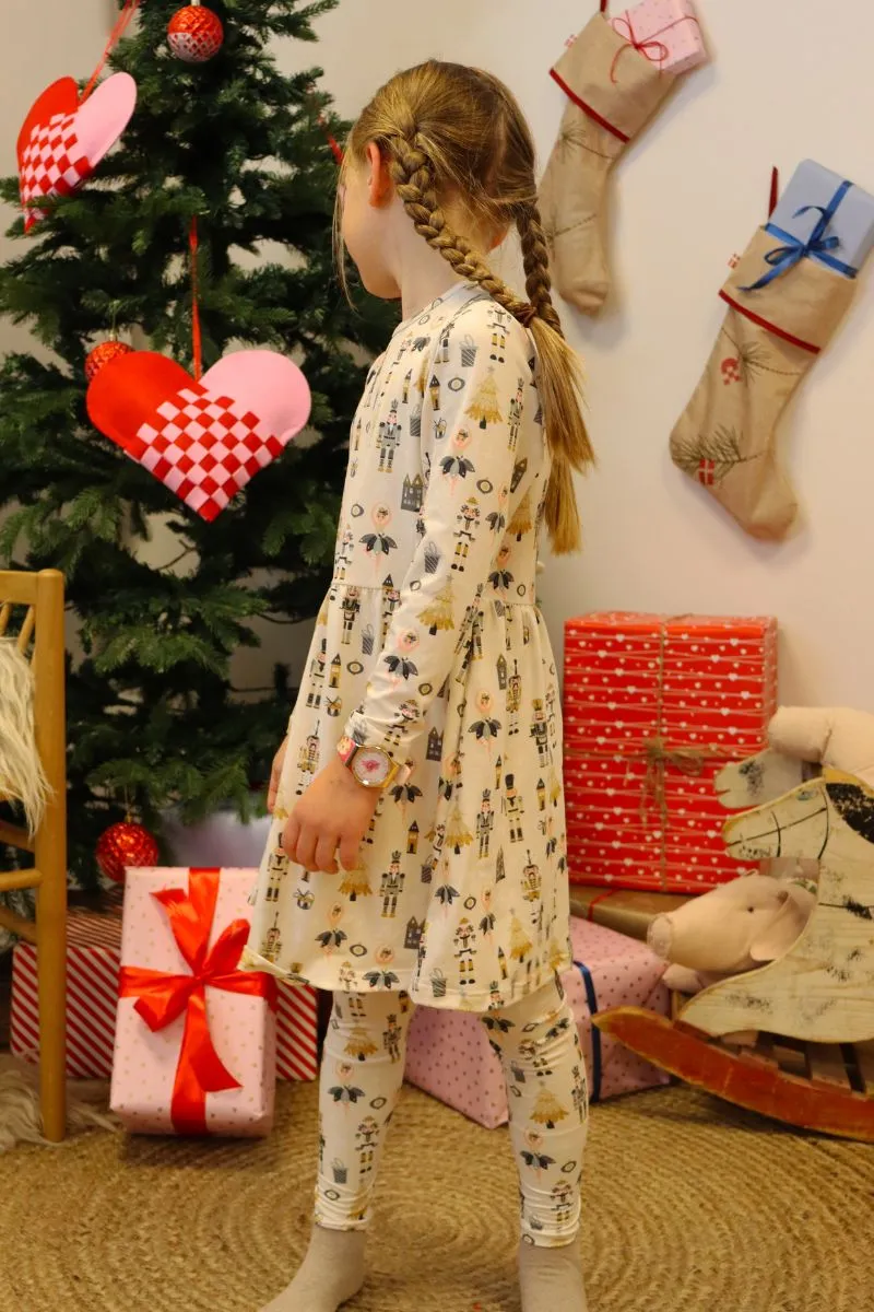 Alma Ls Babydoll Dress (Kids) | Nutcracker Creme | Kjole fra Liberté Ami