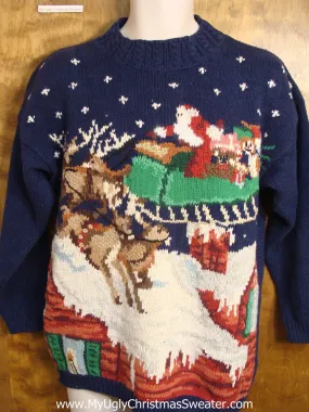 Amazing Flying Reindeer Christmas Sweater