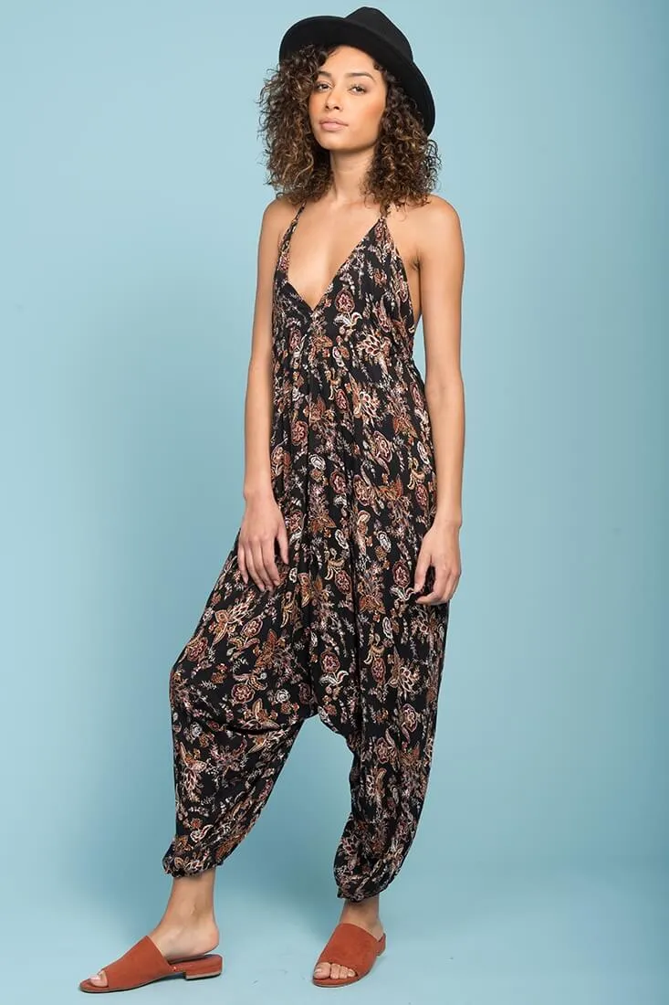 Annalee Floral Print Boho Jumpsuit