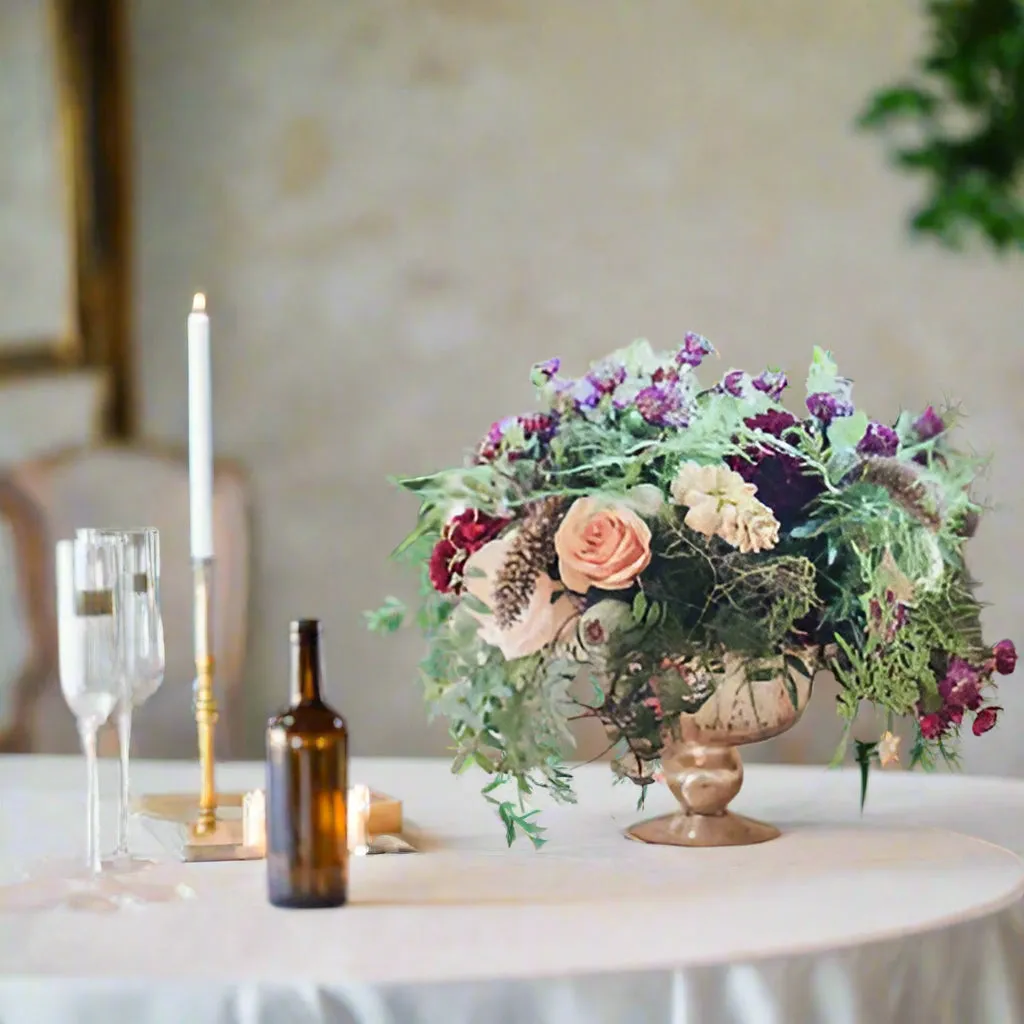 Antique Gold Footed Bowl Wedding Centrepiece