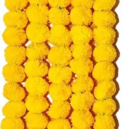 Artificial Flowers Toran, Garland, and Latkan for Home Decorations,Diwali Pooja,Durga Pooja, Birthday and Marriage, Party Decoration (Pack of 15 Strings, Size 5 Feet String)