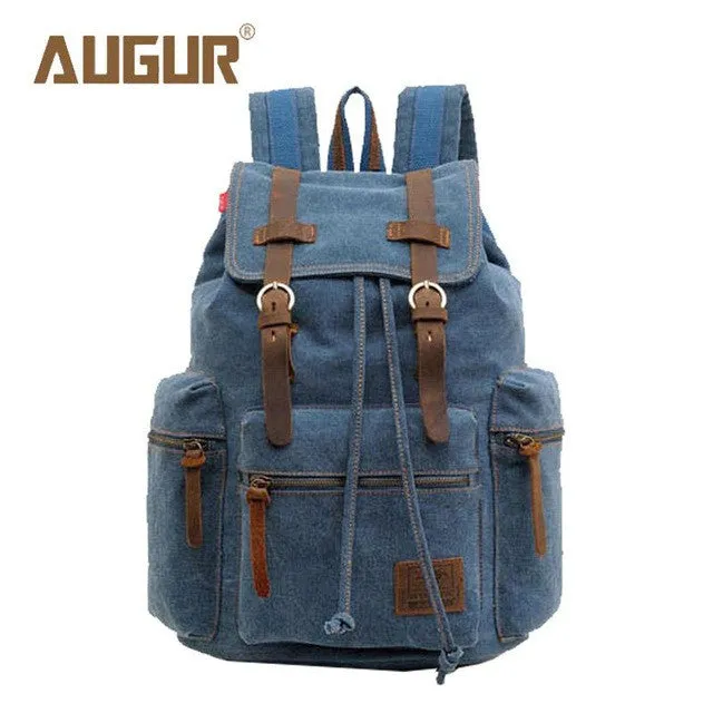 AUGUR New Brand Fashion Men's Backpack Leisure Retro Canvas Bag Women Backpacks For Teenage Girls School Bag AG0021