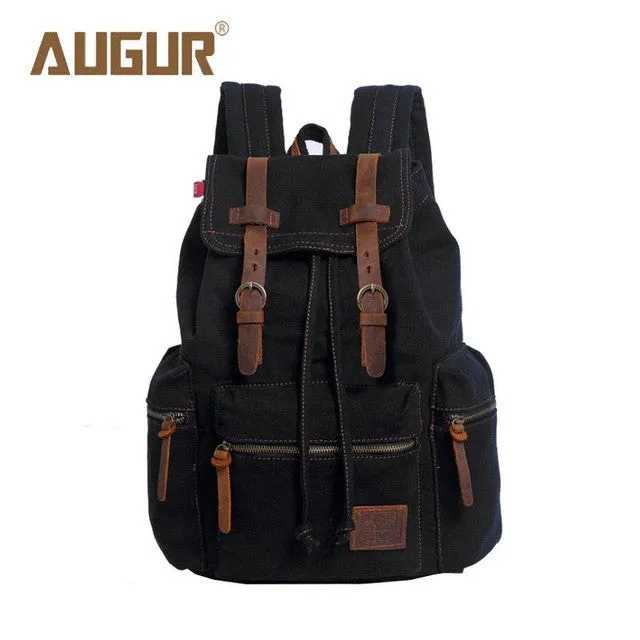 AUGUR New Brand Fashion Men's Backpack Leisure Retro Canvas Bag Women Backpacks For Teenage Girls School Bag AG0021