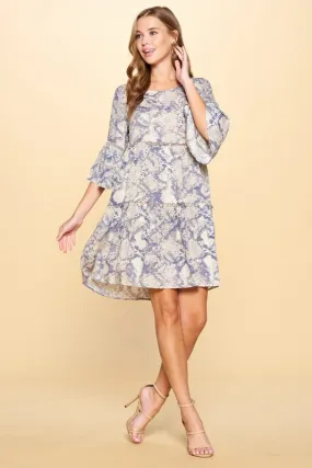 Babydoll Ruffle Tiered Dress - Taupe Grey [S-3X]