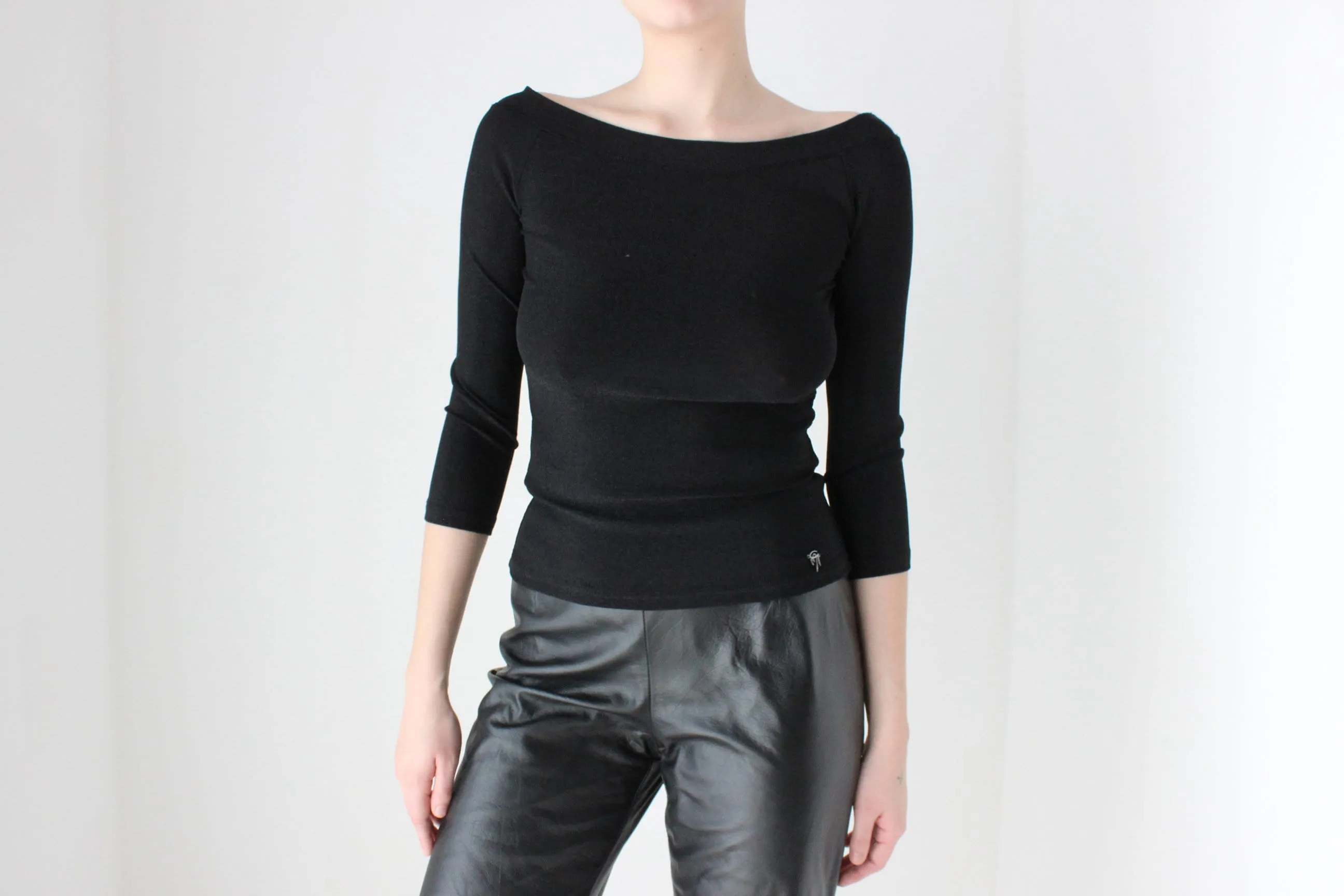 BALLETCORE 90s Italian Made Lurex Mesh Top