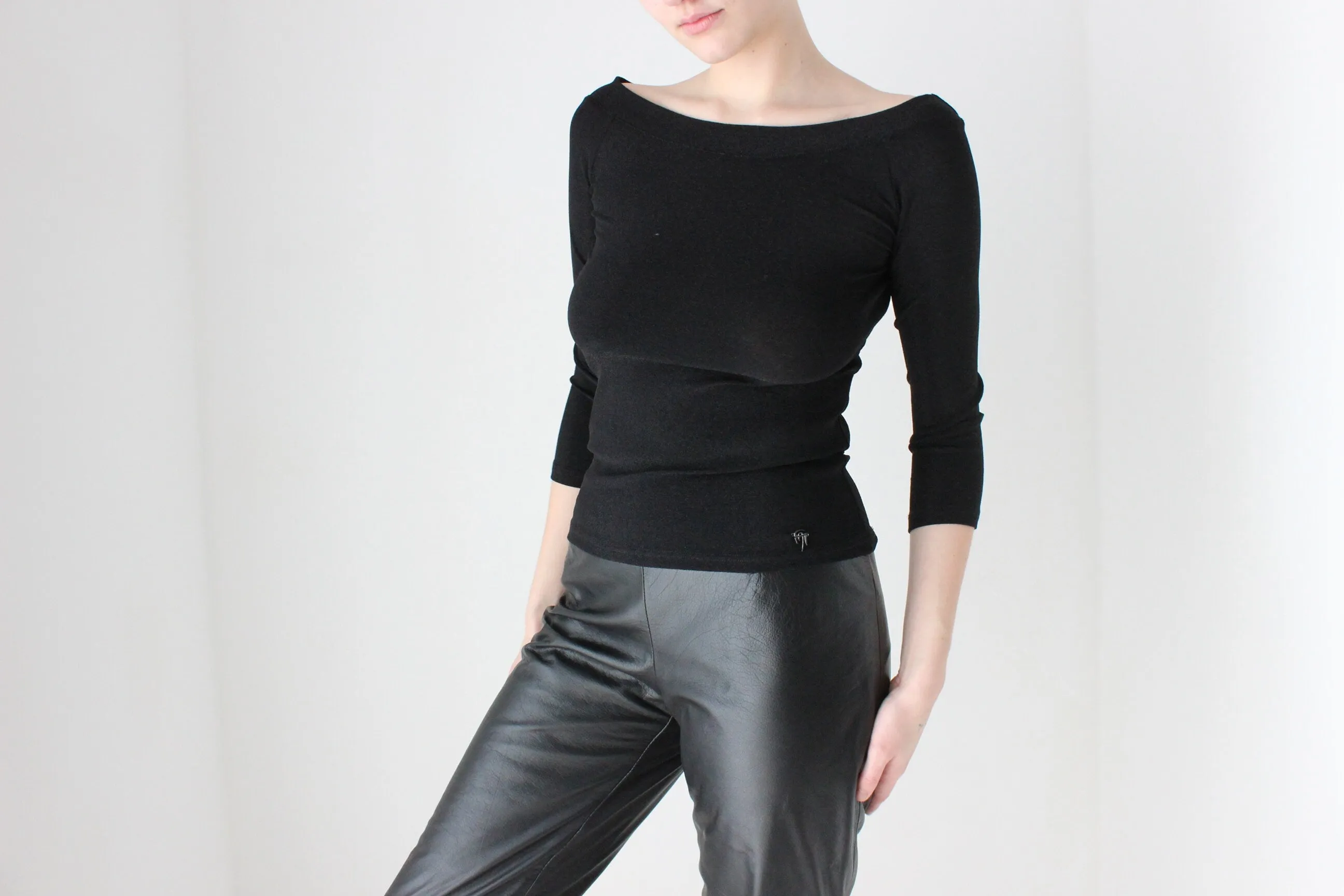 BALLETCORE 90s Italian Made Lurex Mesh Top