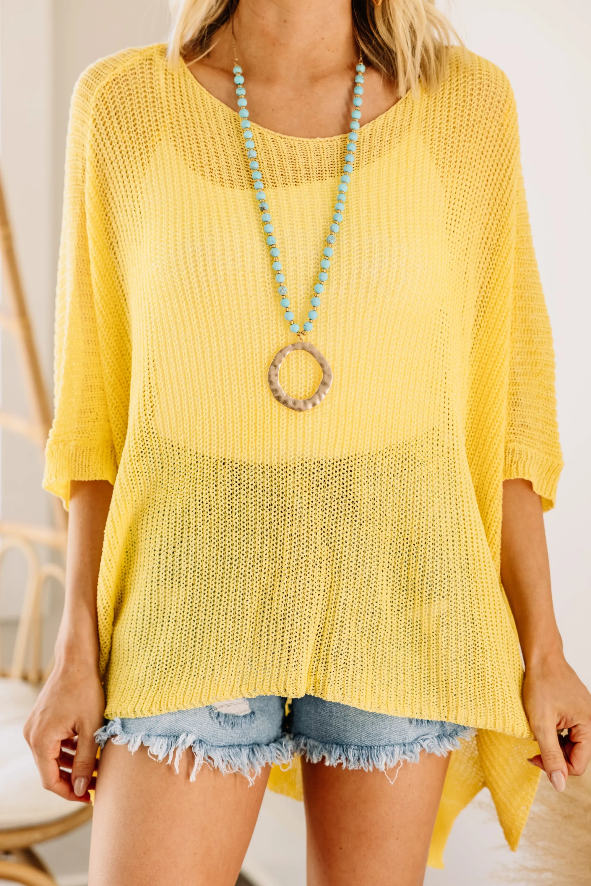 Beautiful Love Yellow Sweater