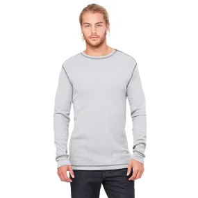 Bella   Canvas Men's Granite/Black Thermal Long-Sleeve T-Shirt