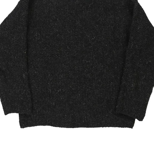 Benetton V-neck Jumper - Medium Grey Wool