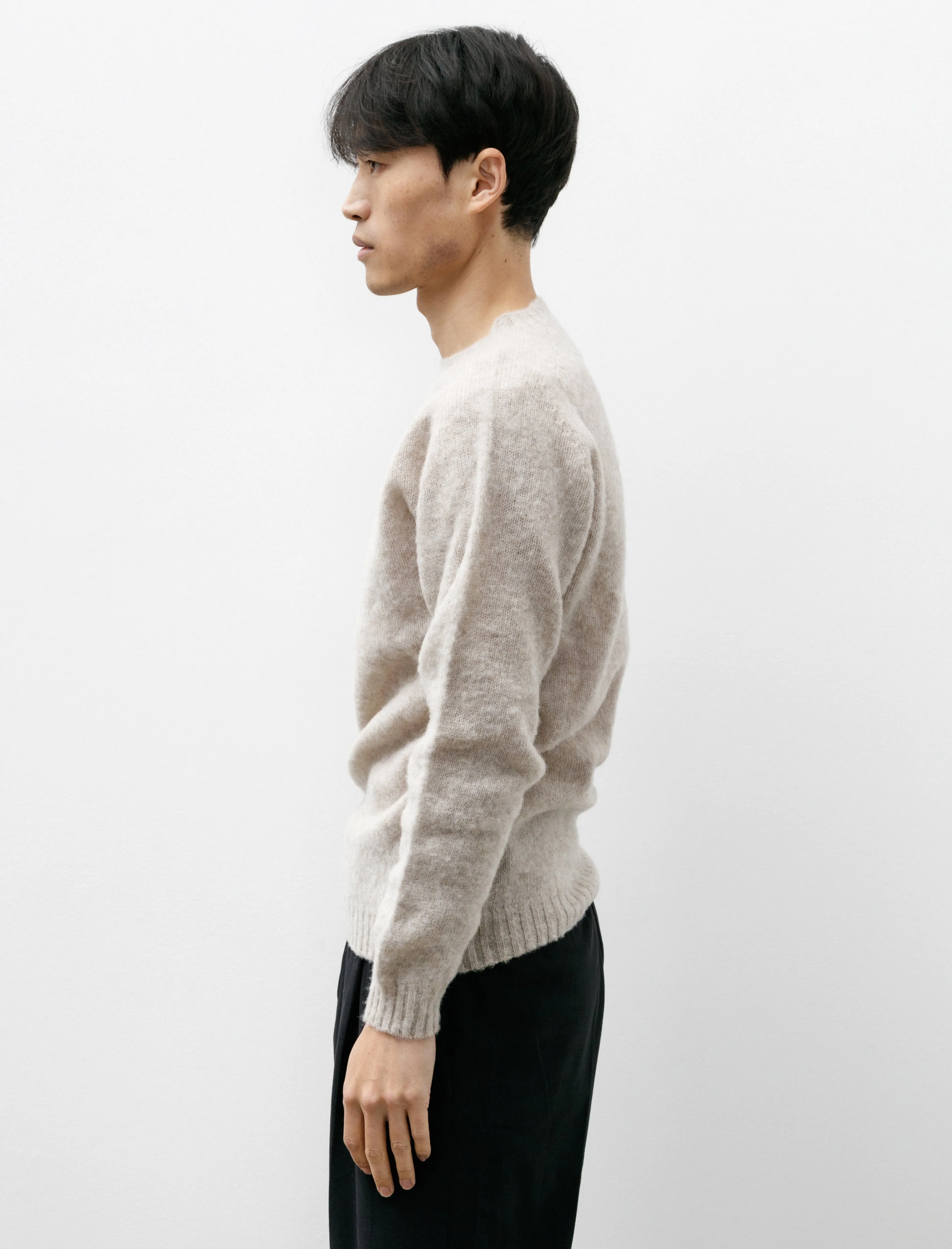 Birnir Brushed Lambswool Sweater Oatmeal