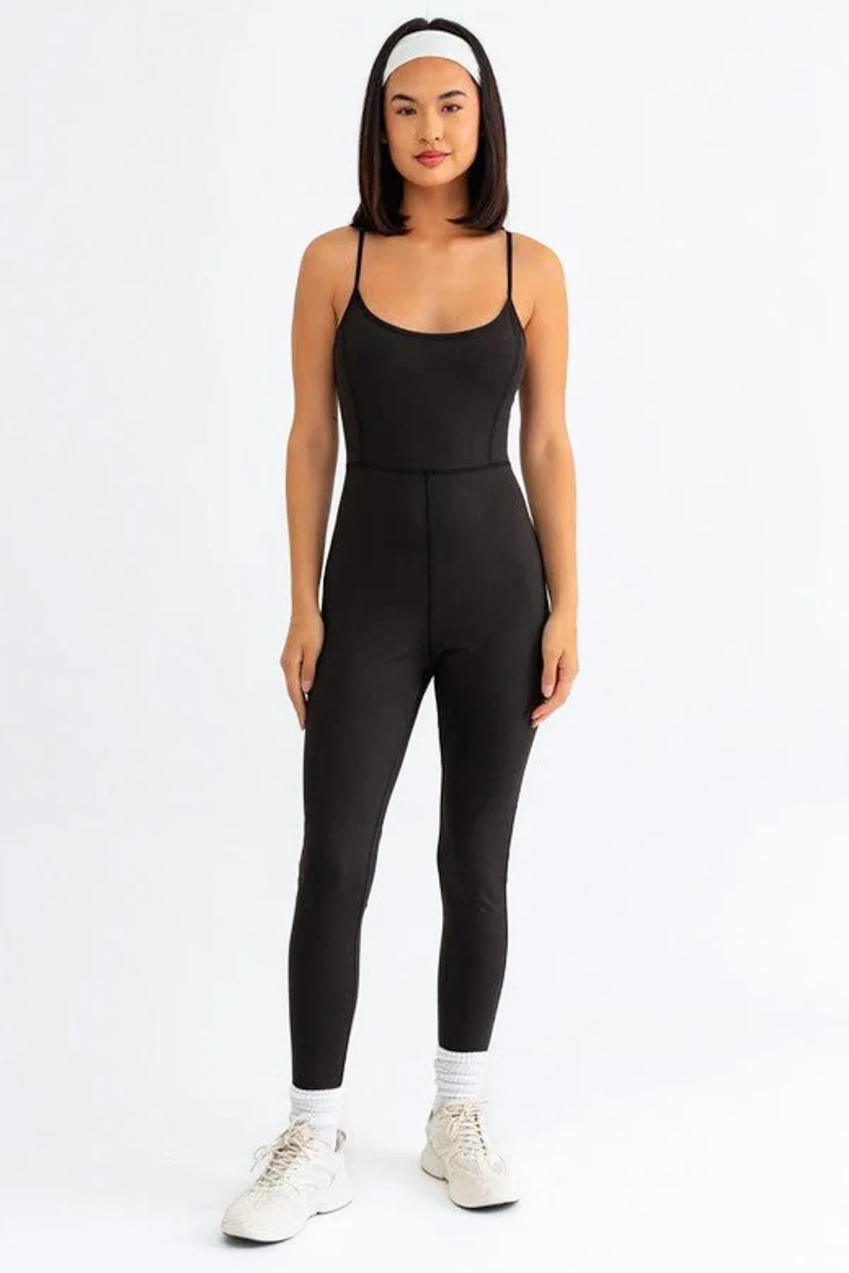 Black Adjustable Strap Bodycone Jumpsuit