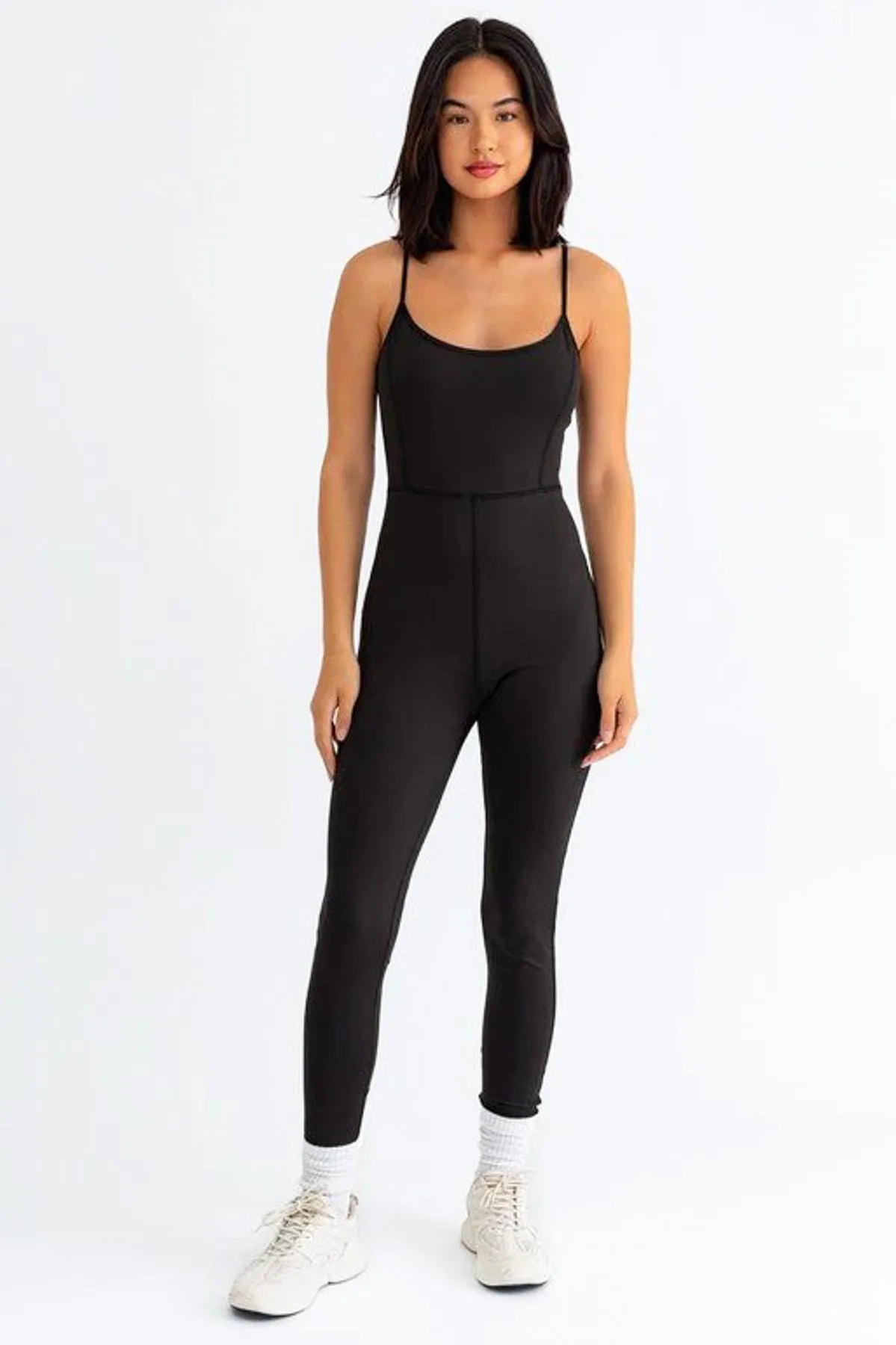 Black Adjustable Strap Bodycone Jumpsuit