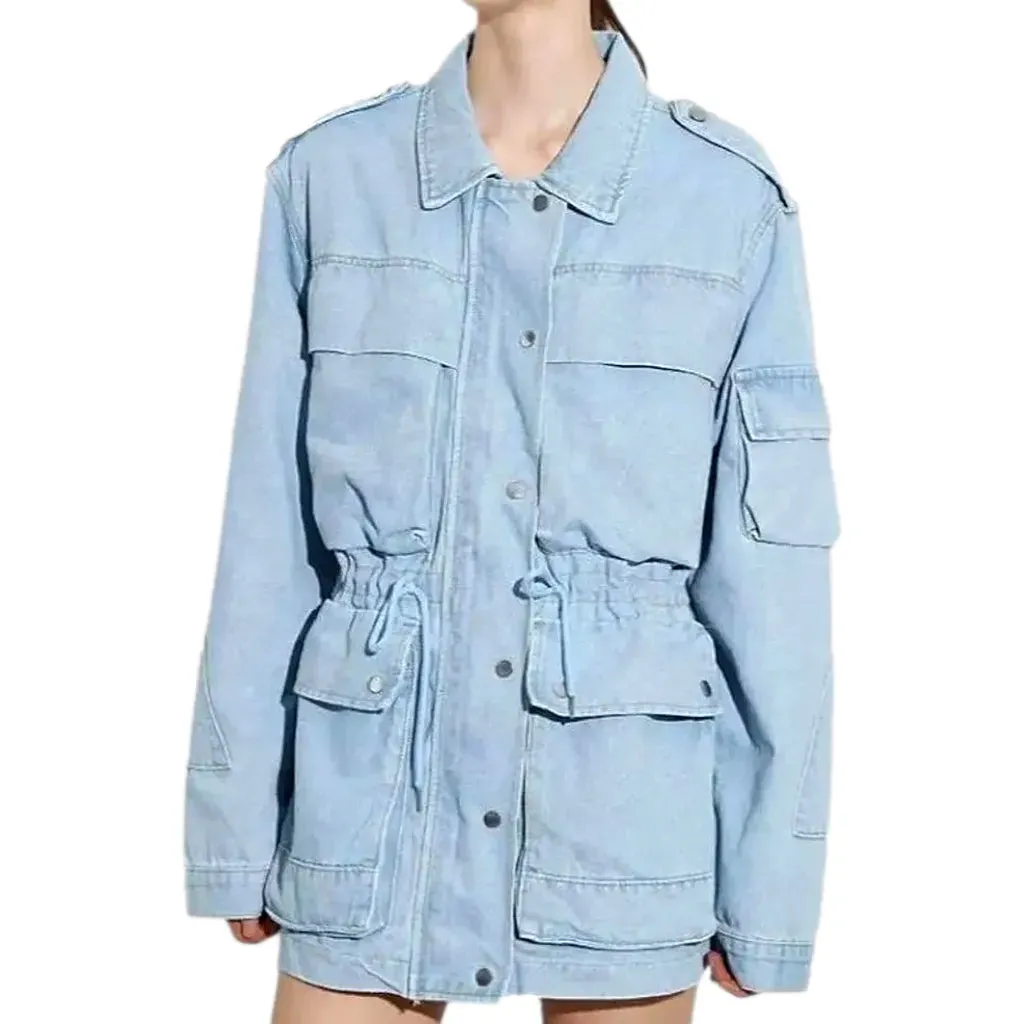 Boho style women's jean jacket