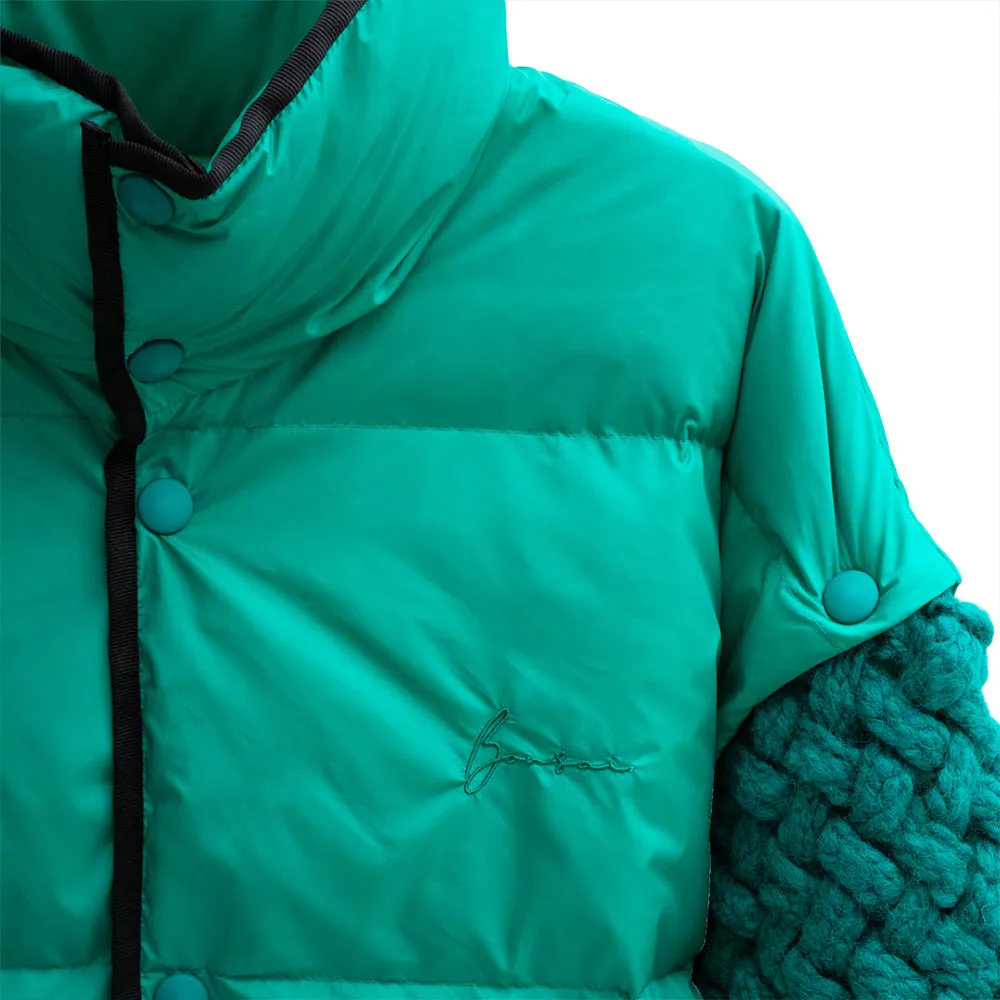 BONSAI Woven Knit Mix Puffer Jacket