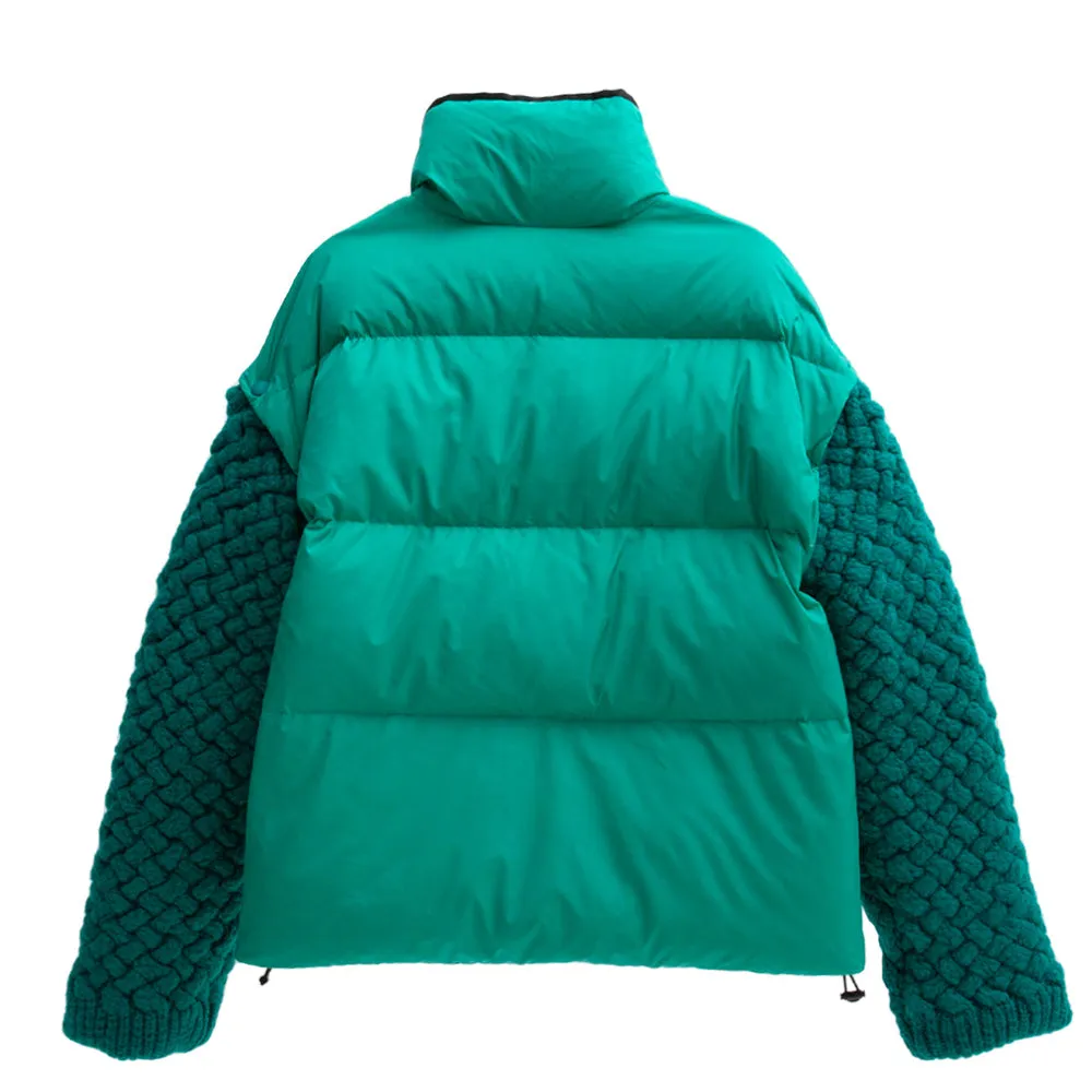 BONSAI Woven Knit Mix Puffer Jacket