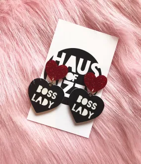 BOSS LADY EARRINGS - RED