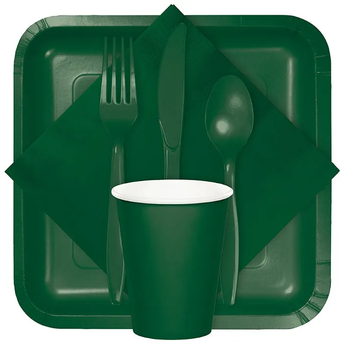 Bulk Hunter Green Plastic Forks (288 per Case)