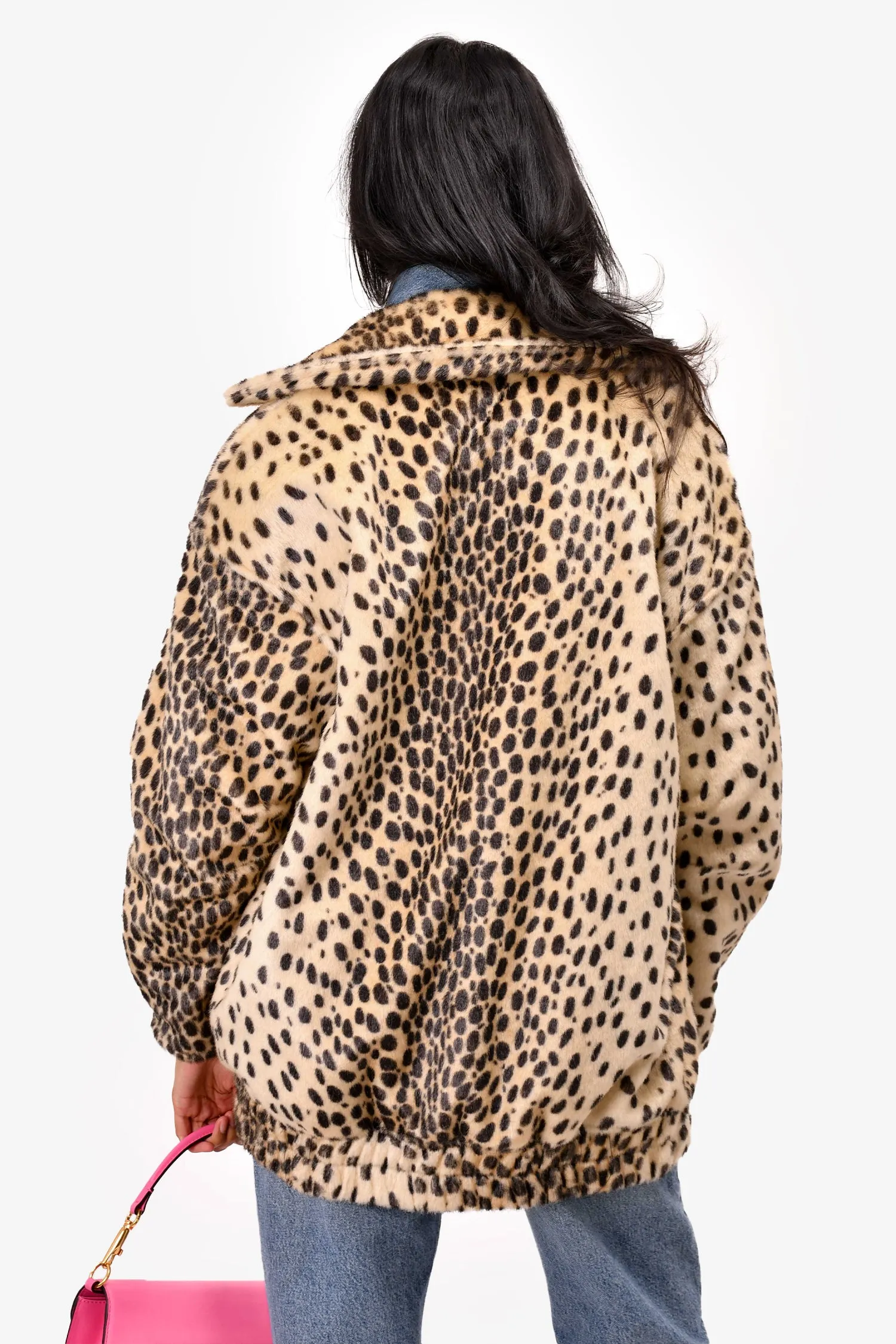 By Malene Birger Leopard Print Faux Fur Coat Size 40