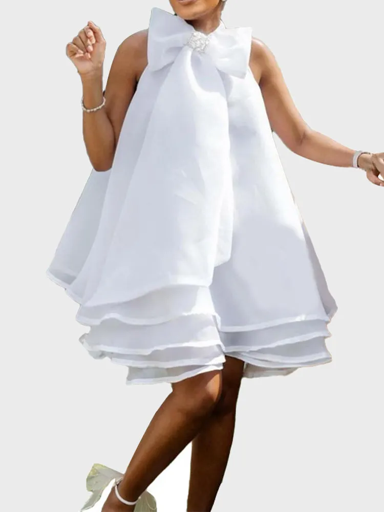 Cake Skirt Halter Dress