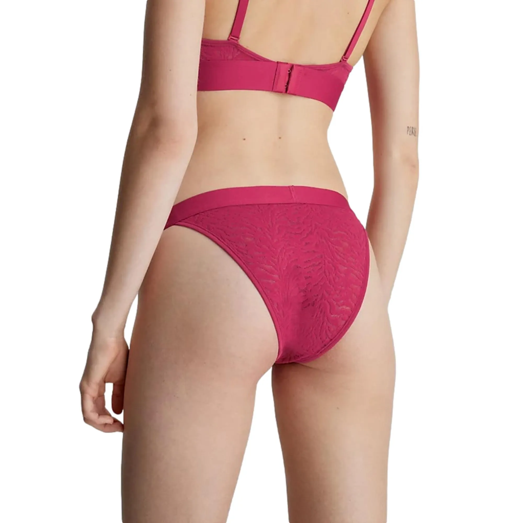 Calvin Klein Women Intrinsic High Leg Tanga - Red Bud