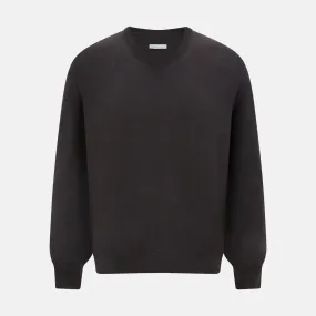 Charcoal Grey Fine Merino Round Neck Jumper