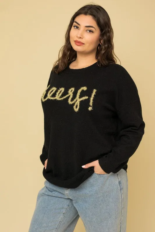 Cheers Plus Size Pullover Sweater