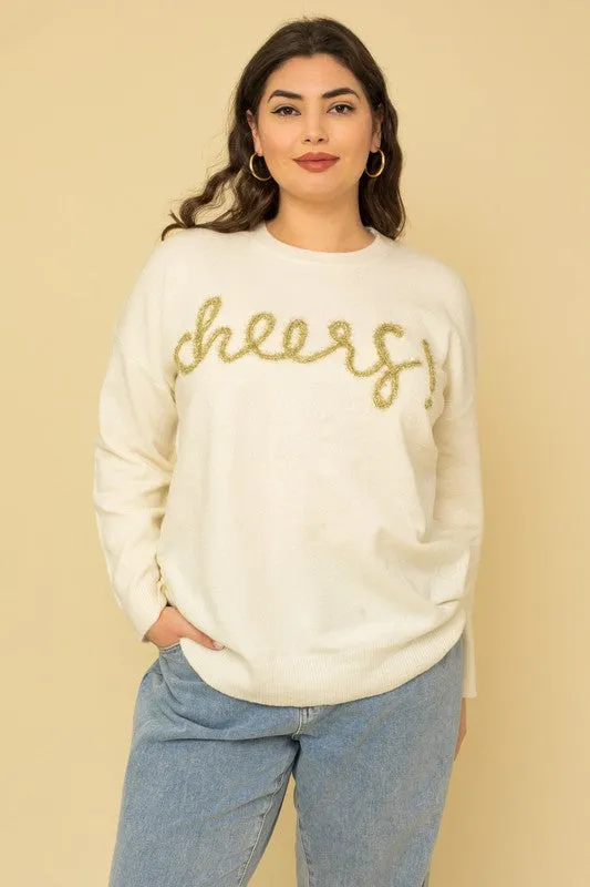 Cheers Plus Size Pullover Sweater