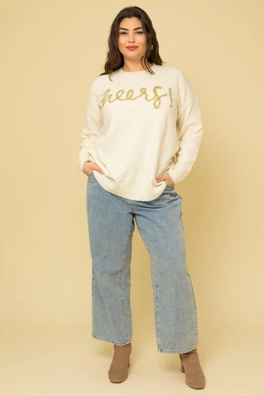 Cheers Plus Size Pullover Sweater