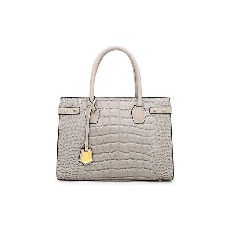 Chic CrocTote Winter Leather Shoulder Bag