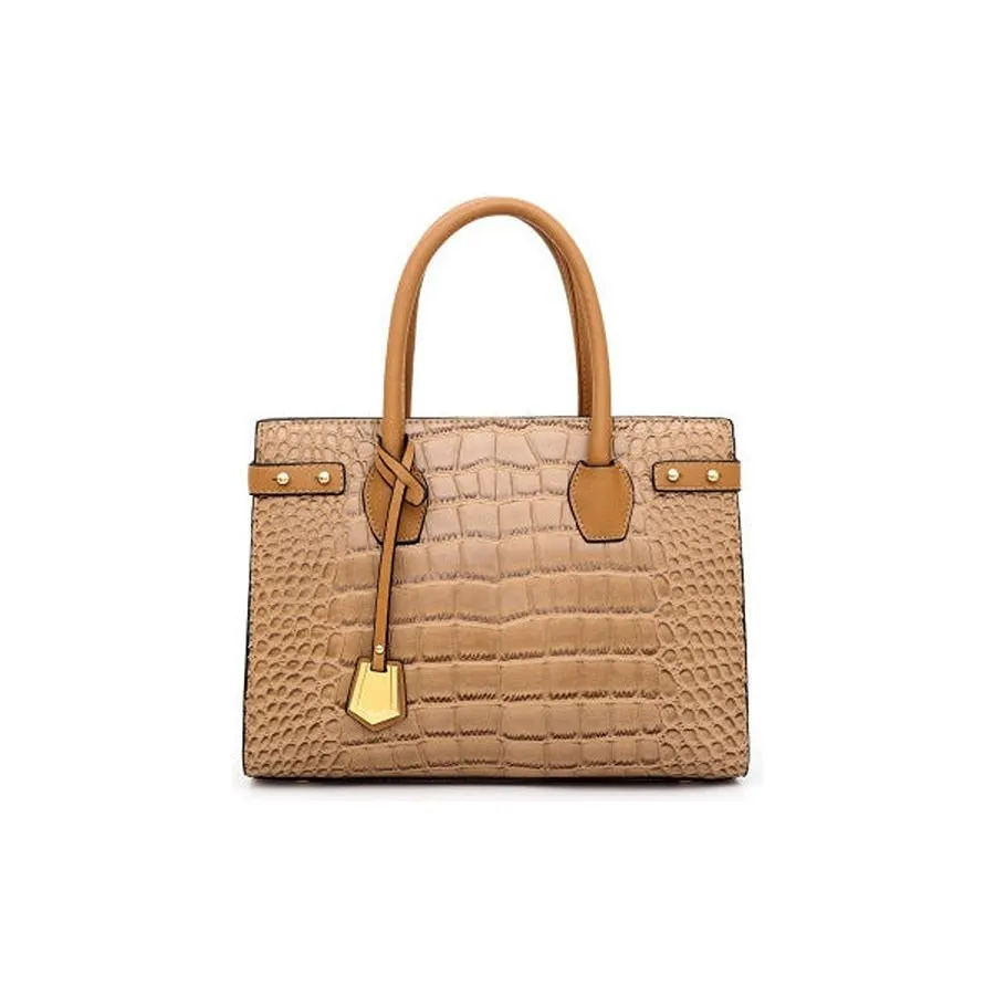 Chic CrocTote Winter Leather Shoulder Bag