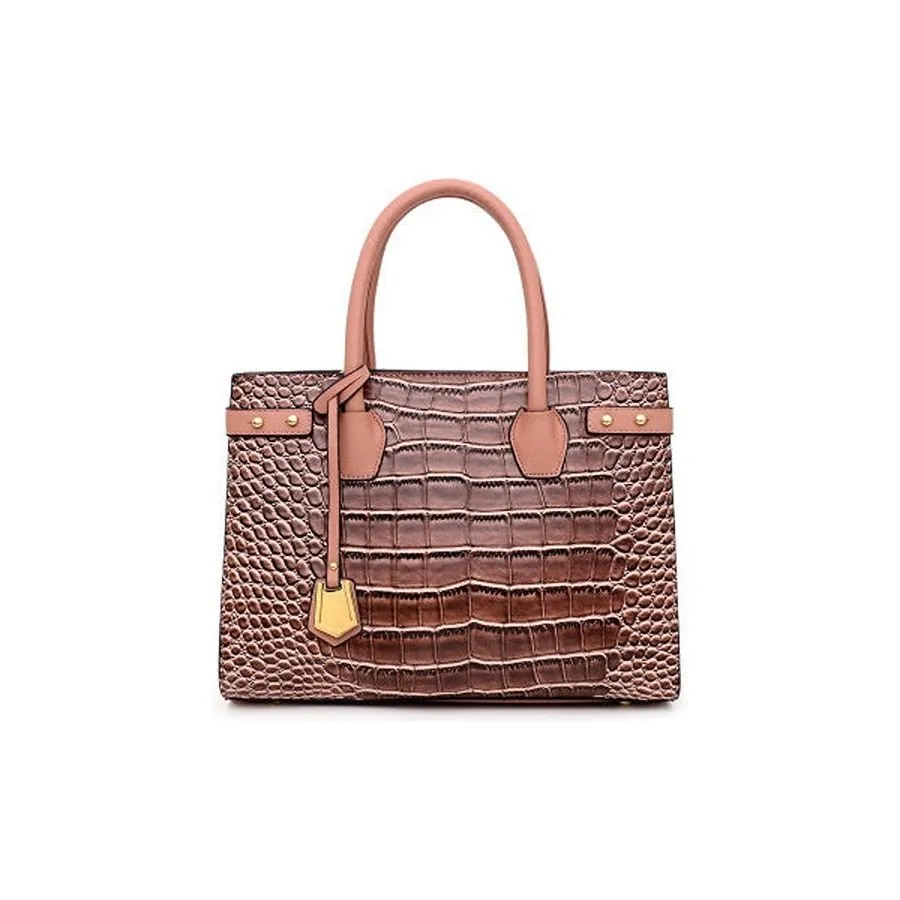 Chic CrocTote Winter Leather Shoulder Bag