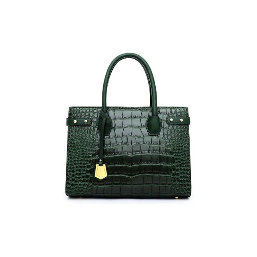 Chic CrocTote Winter Leather Shoulder Bag