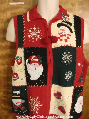 Christmas Characters Tacky Xmas Party Sweater Vest