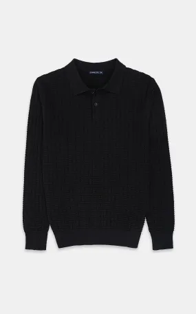 CLASSIC POLO SWEATER BLACK