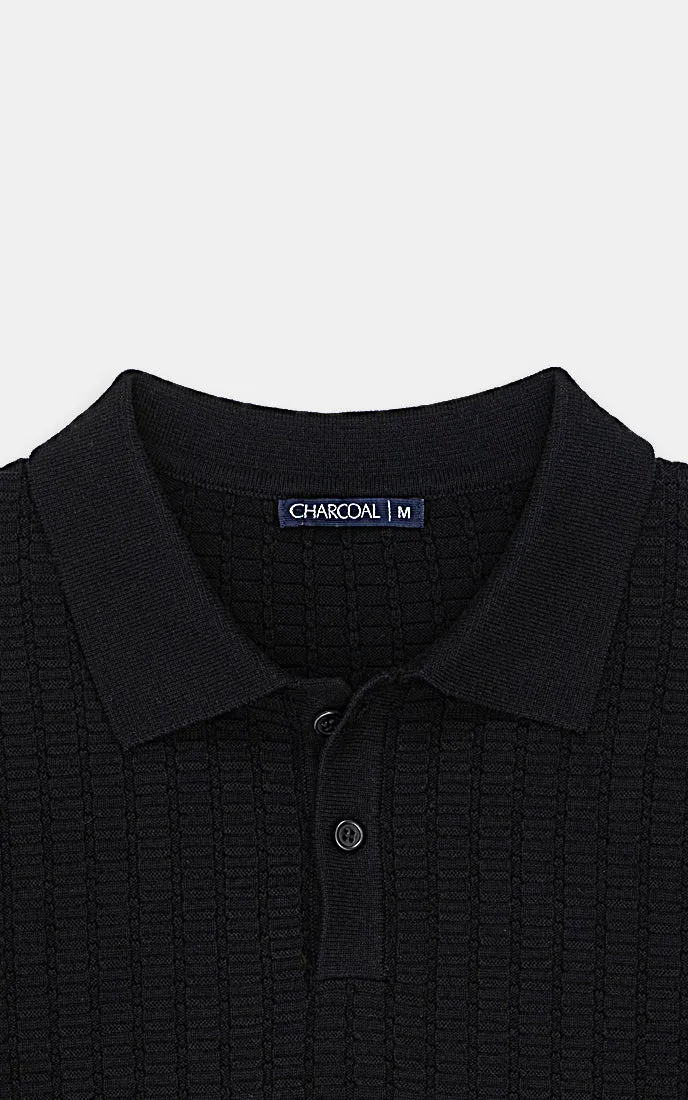 CLASSIC POLO SWEATER BLACK