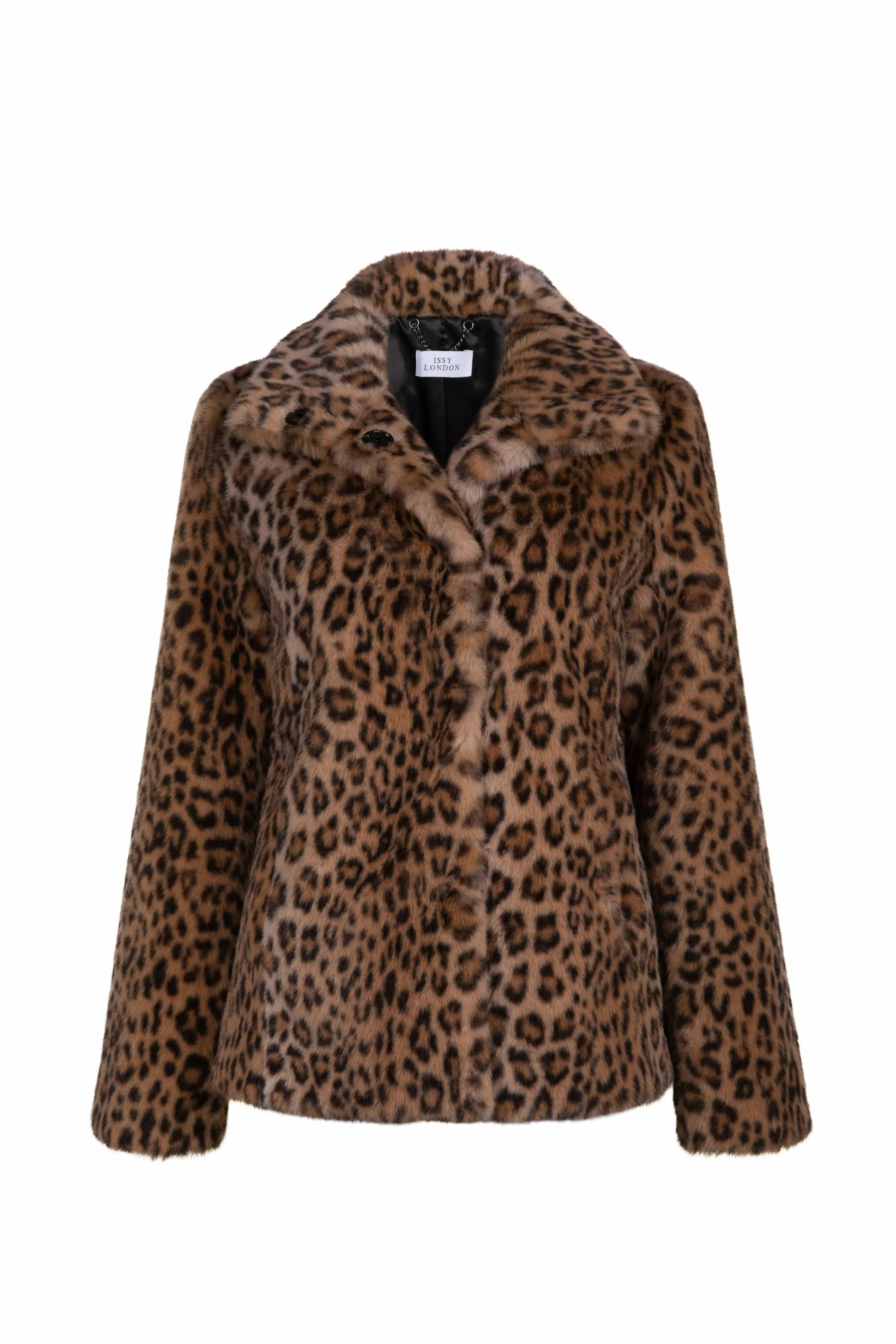 Claudia Luxe Recycled Vegan Faux Fur Jacket | Leopard